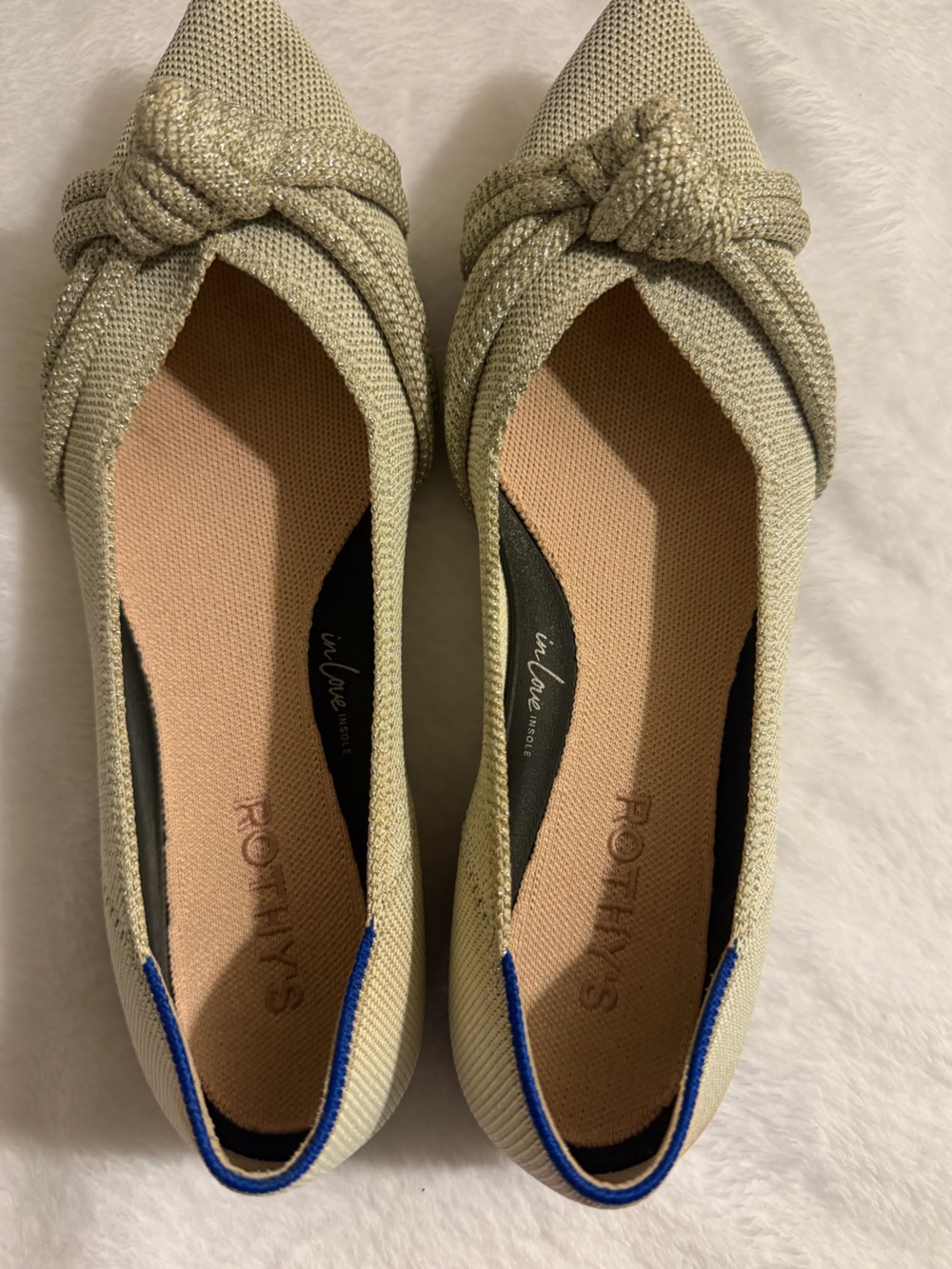Rothy's Metallic Knot Flats. Glittery. RARE - Picture 5 of 7